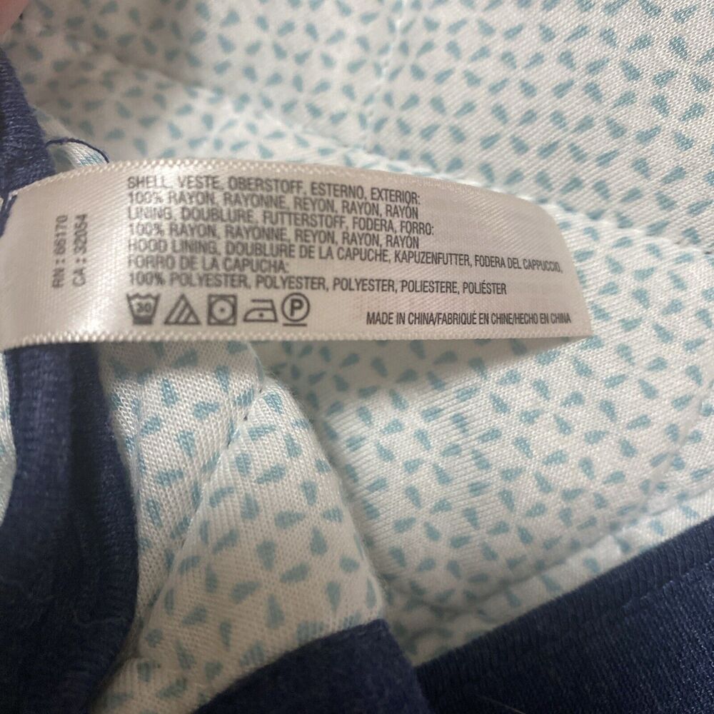 Anthropologie Saturday Sunday Women's Hooded Gwynn Quilted Jacket Blue Large - Picture 7 of 7